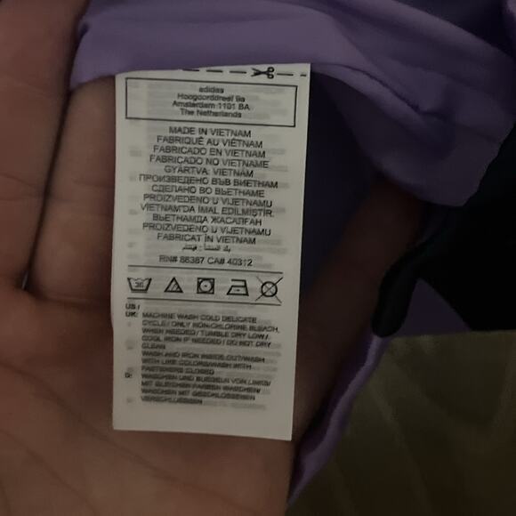 Adidas Originals Satin Mens Medium Coaches Track Jacket Purple Court 1B8392 $110 - Picture 8 of 9